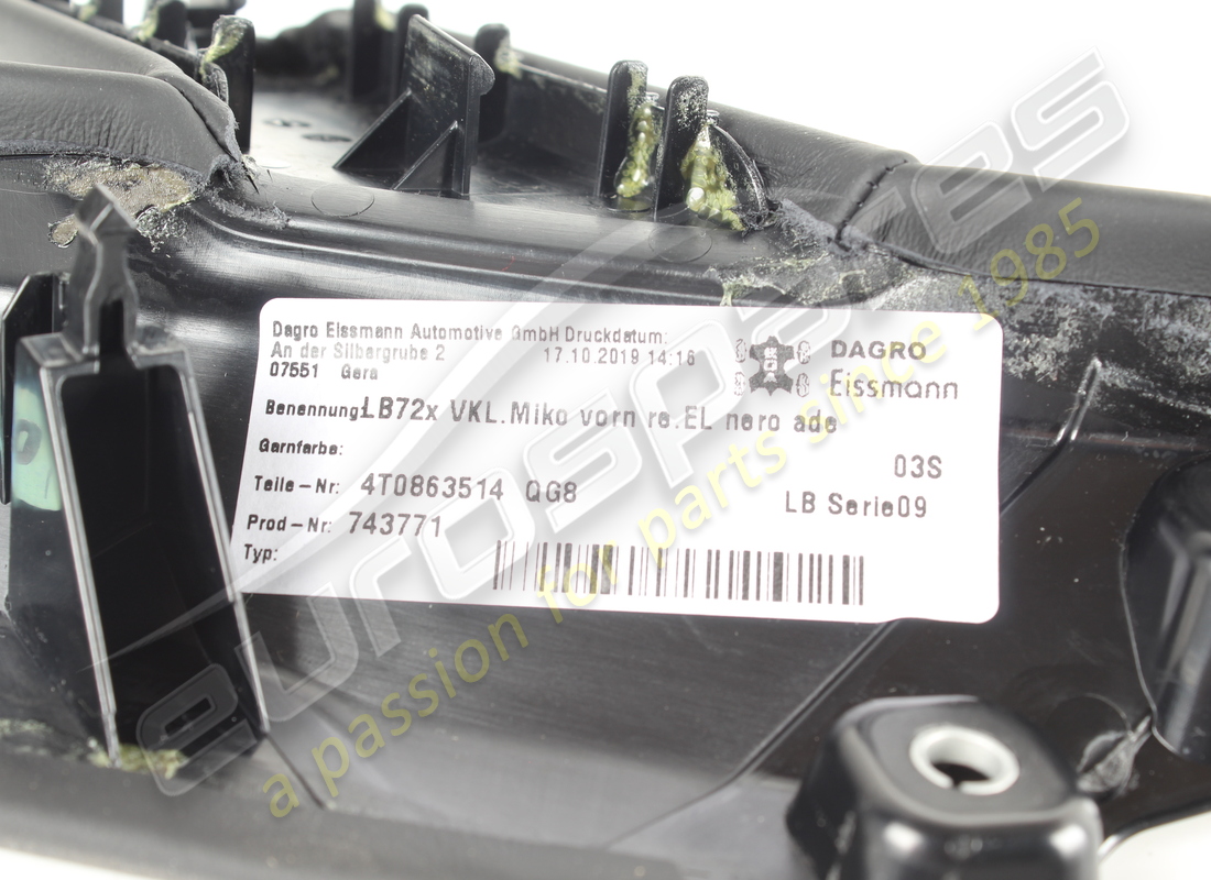 utilisé lamborghini partie inférieure lw sidecover tunn.. numéro de pièce 4t0863514 (3)