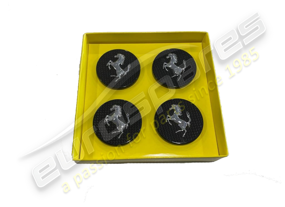 KIT D'ENJOLIVEURS DE ROUE EN FIBRE DE CARBONE NEUF Ferrari. NUMÉRO DE PIÈCE 70001379 (1)