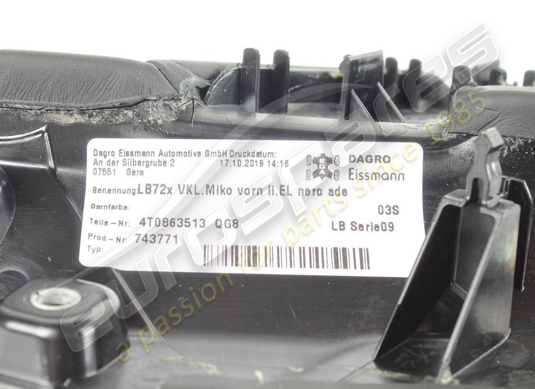 utilisé lamborghini partie inférieure lw sidecover tunn.. numéro de pièce 4t0863513 (2)