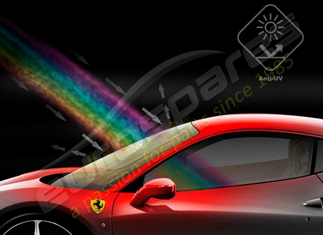neuf ferrari pare-brise athermique italia (inclut l'antenne radio). numéro de pièce 83465700 (1)