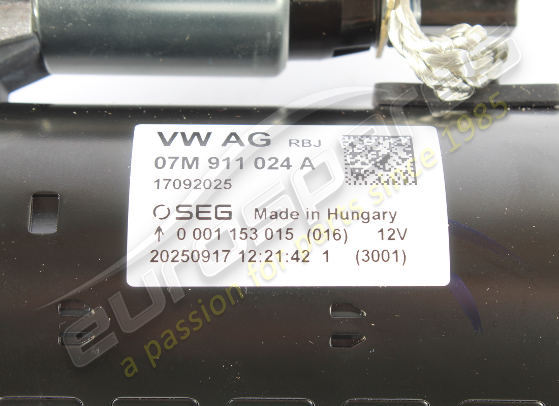 NOUVEAU DÉMARREUR LAMBORGHINI (START & STOP). RÉFÉRENCE 07M911024A (2) nouveau démarreur lamborghini (start & stop). référence 07m911024a (2)