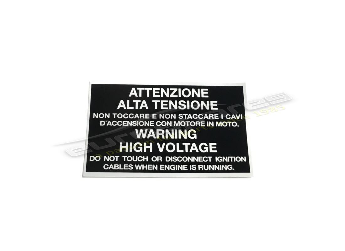 nouvelle plaque d'avertissement de haute tension ferrari. numéro de pièce 113404 (1)