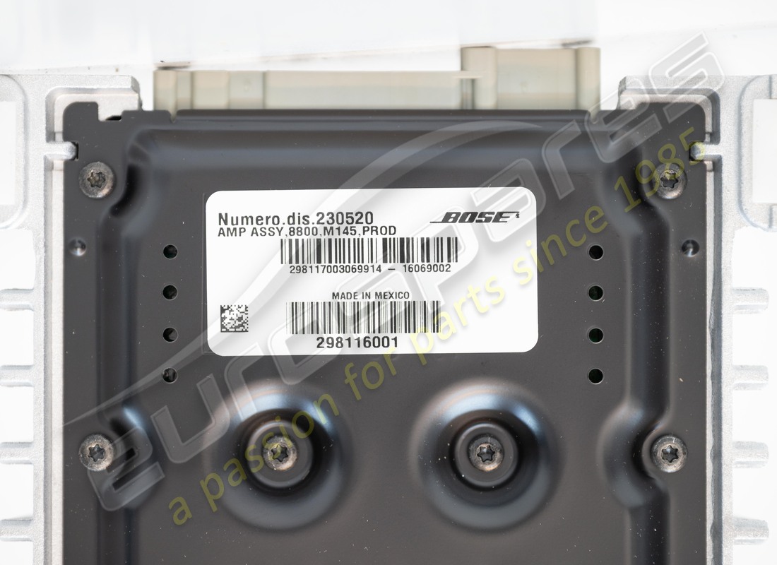 NOUVEL AMPLIFICATEUR MASERATI - SYSTÈME BOSE PREMIUM - NUMÉRO DE PIÈCE 230520 (5) nouvel amplificateur maserati - système bose premium - numéro de pièce 230520 (5)