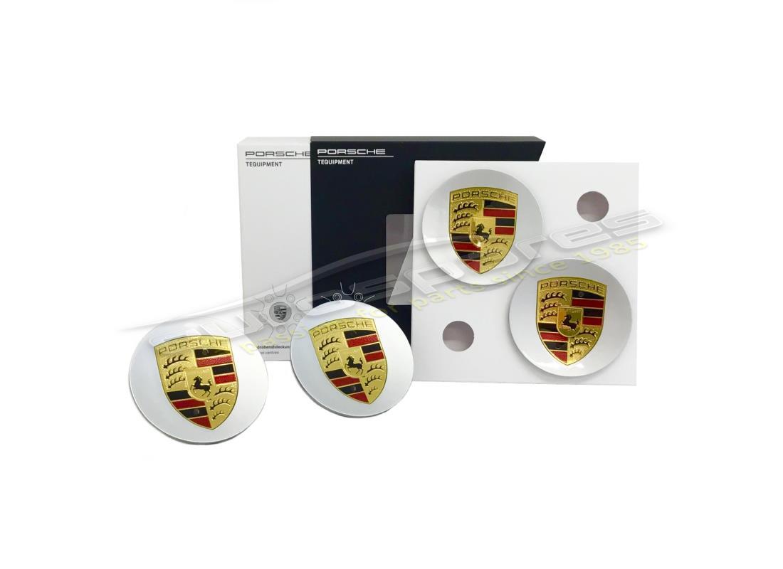 nouveau porsche 1 jeu de capuchons de moyeux de roue. numéro de pièce 00004460702 (1)