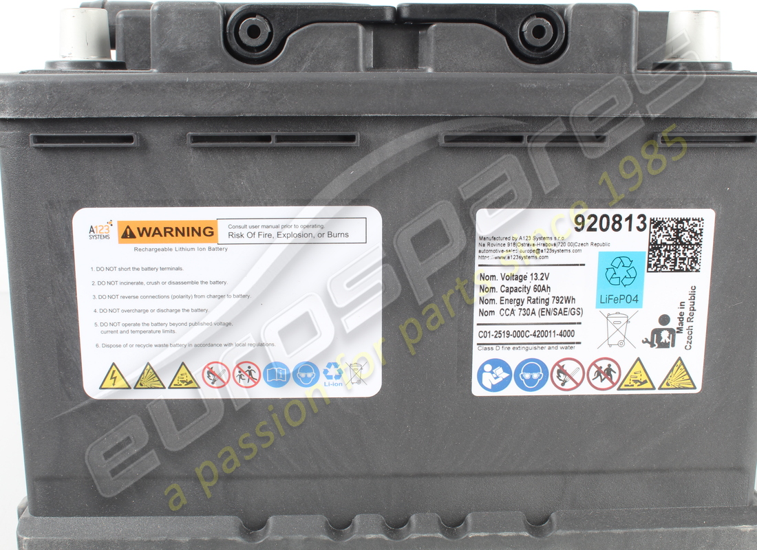 NOUVELLE BATTERIE AU LITHIUM FERRARI 60 AH CHARGÉE. NUMÉRO DE PIÈCE 920813 (4) nouvelle batterie au lithium ferrari 60 ah chargée. numéro de pièce 920813 (4)