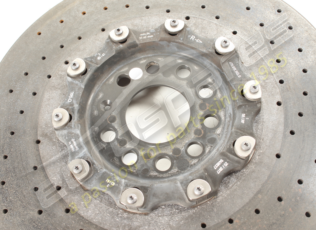disque de frein avant droit en céramique d'occasion lamborghini (ventilé). numéro de pièce 470615302g (3)