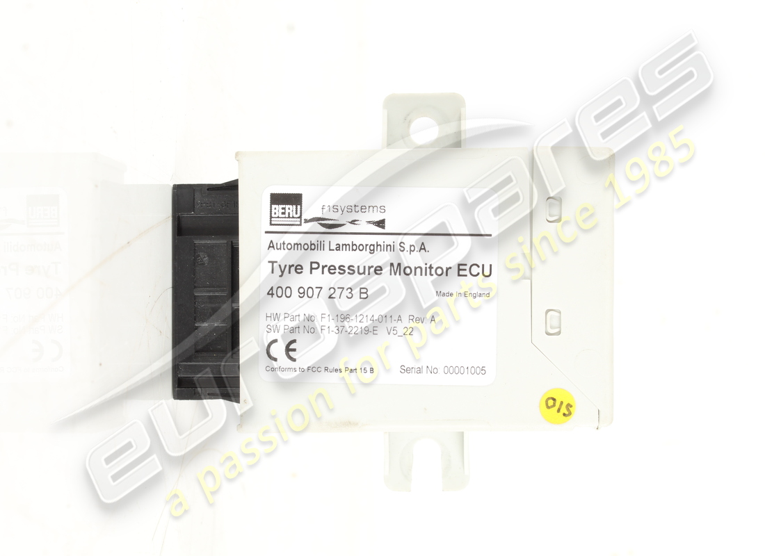 PRESSION DES PNEUS D'OCCASION Lamborghini. NUMÉRO DE PIÈCE 400907273B (1)