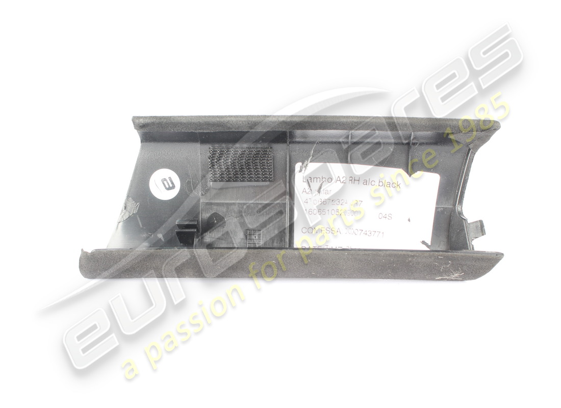 panneau de garniture lamborghini utilisé, pilier droit, alcantara noir. numéro de pièce 4t0867232ajr7 (2)