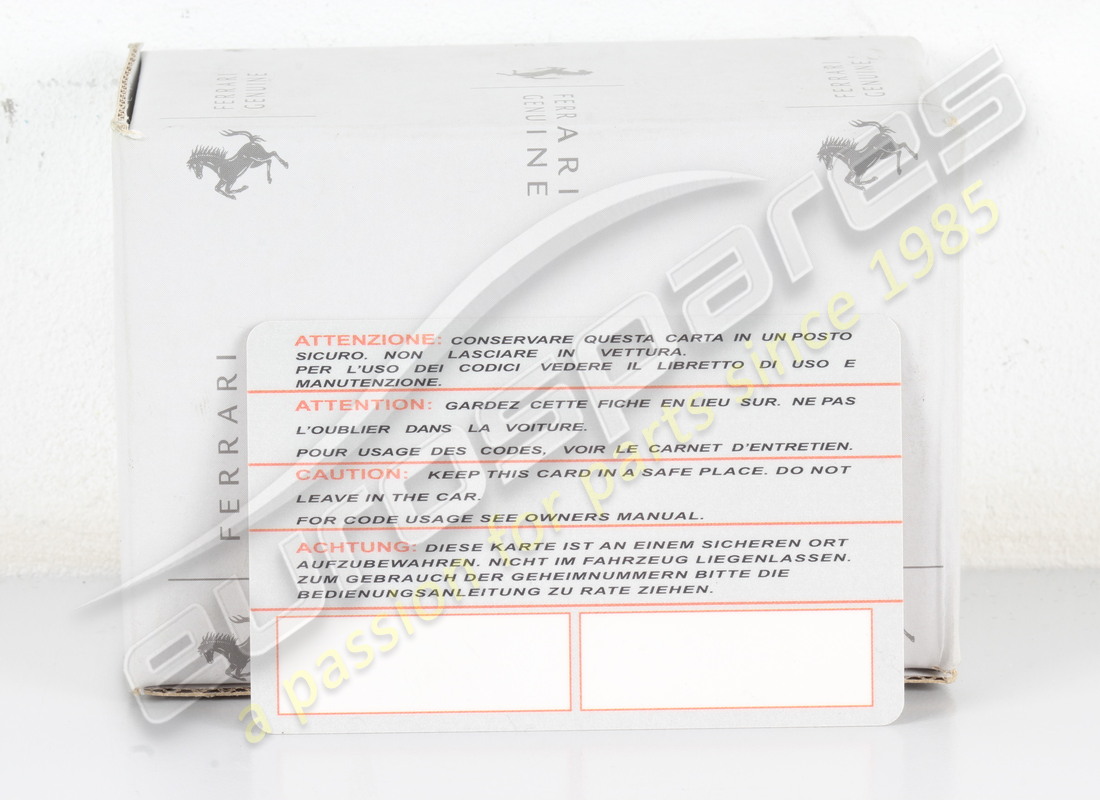 nouvelle carte de code ferrari. numéro de pièce 153603 (2)