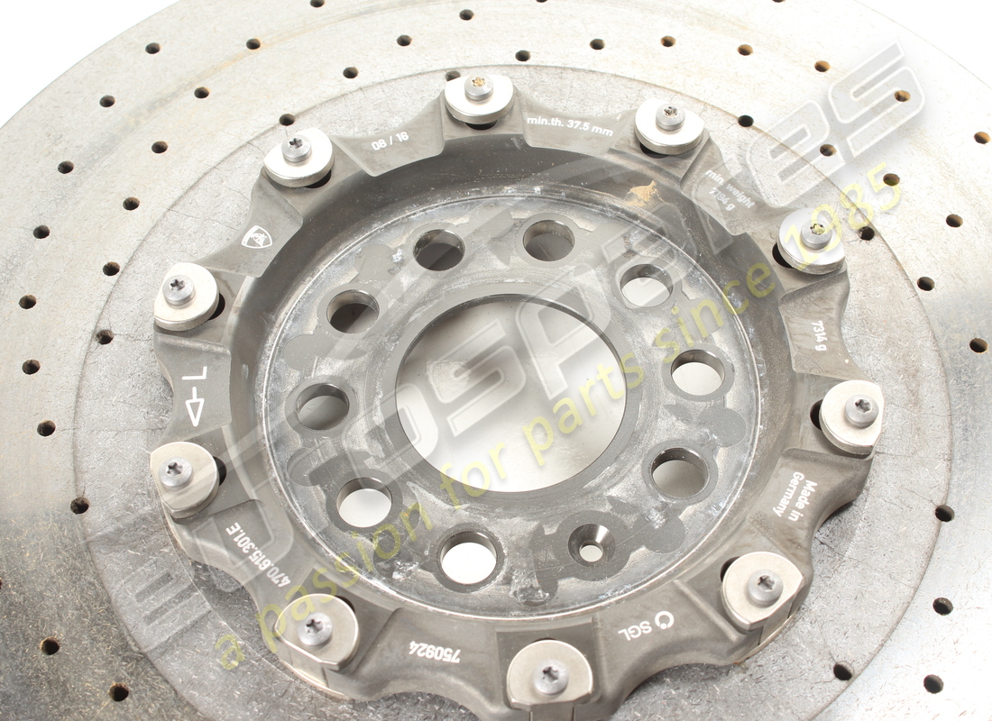 disque de frein avant gauche en céramique d'occasion lamborghini (ventilé). numéro de pièce 470615301g (3)