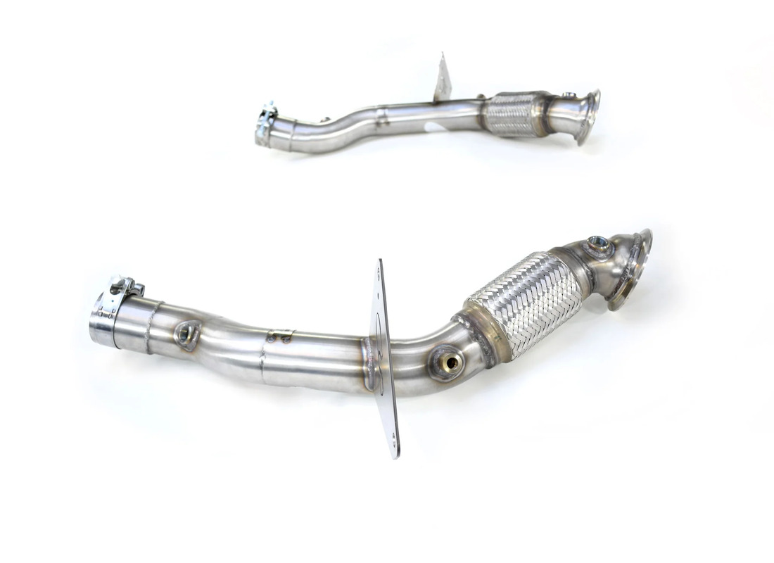 nouveaux tuyaux de remplacement du catalyseur quicksilver ferrari 488 2015-20. numéro de pièce fe489s (1)