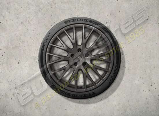 nouveau porsche 21 ensemble de roues et pneus d'été au design exclusif de pouces - peints en turbonite numéro de pièce 976044660l
