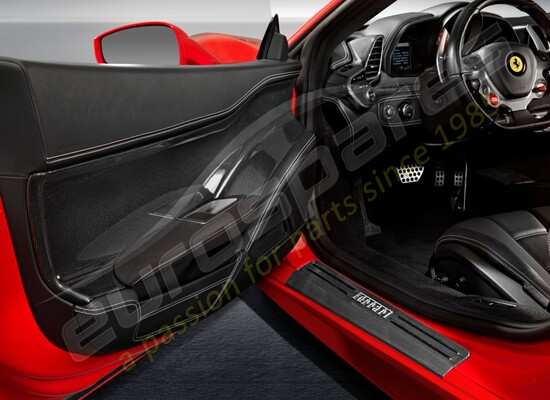 nouveau ferrari kit de garnitures de portes intérieures en fibre de carbone numéro de pièce 70001929