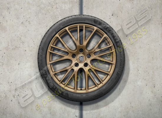nouveau porsche 21-inch ensemble de roues et pneus d'été au design exclusif sport - peints en aurum (finition satinée) numéro de pièce 971044665r