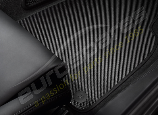 nouveau porsche tapis de sol en carbone avec bordure en cuir numéro de pièce 99104480181