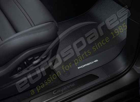 nouveau porsche tapis de sol en carbone avec bordure en cuir numéro de pièce 9y0044844