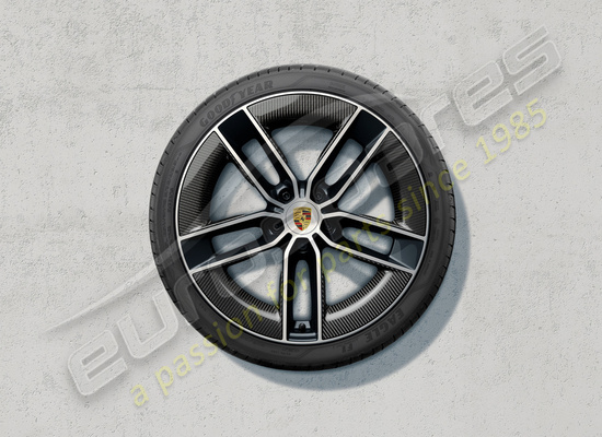 nouveau porsche 20/21-inch ensemble de roues et pneus d'été carrera exclusive design avec lames en carbone numéro de pièce 992044665p