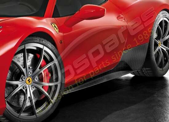 nouveau ferrari kit de jupes latérales sous portes en fibre de carbone numéro de pièce 70001952