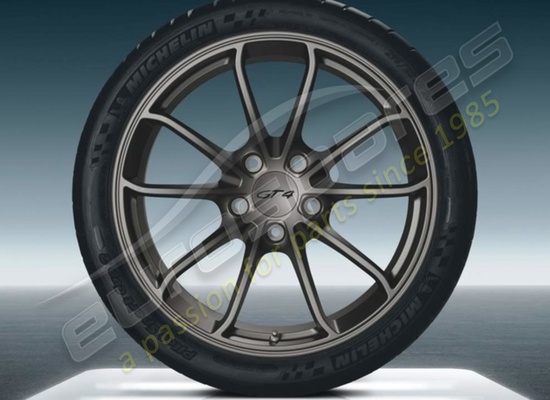 nouveau porsche 20-inch gt4 jeu de roues - en platine (satiné brillant) numéro de pièce 98104460302