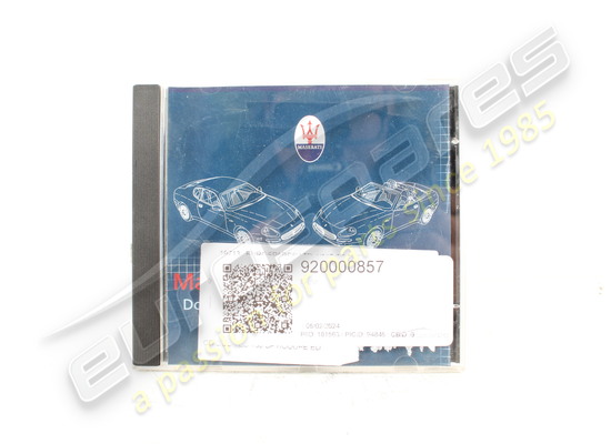nouveau maserati cd de documents techniques 138 numéro de pièce spyder/coupe it 920000857