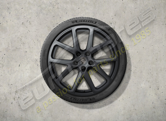 nouveau porsche 21-inch ensemble de roues et pneus d'hiver sport design - peints en noir (finition satinée) numéro de pièce 976044600g