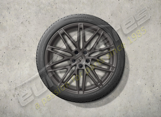 nouveau porsche 22 ensemble de roues et pneus d'hiver de conception rs spyder de pouces - peints en turbonite numéro de pièce 95c044600k