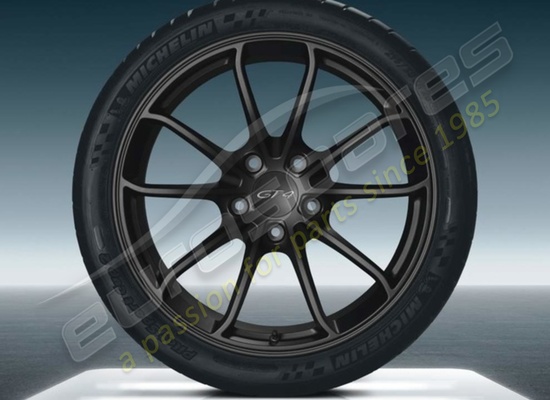 nouveau porsche 20-inch gt4 jeu de roues - en noir (satiné brillant) numéro de pièce 98104460301