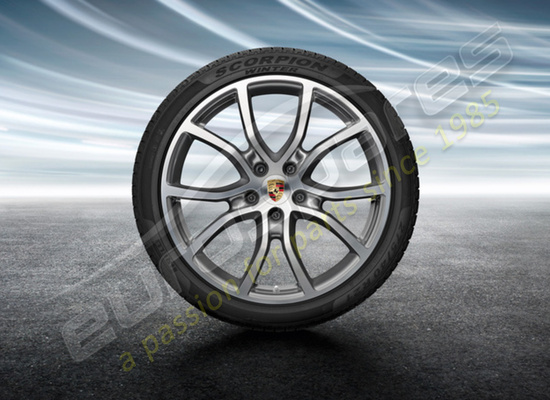 nouveau porsche 21 ensemble de roues et pneus d'hiver au design exclusif de pouces, numéro de pièce 9y0044615j