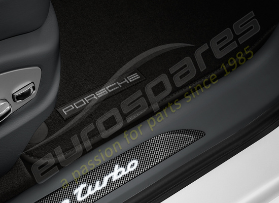 nouveau porsche tapis de sol avec contour en nubuk (noir) numéro de pièce 95b864436c os5