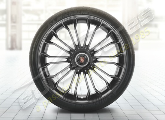 nouveau porsche 20/21 ensemble de roues et pneus d'été de pouces - peints en platine (satiné-mat) numéro de pièce 91804460004