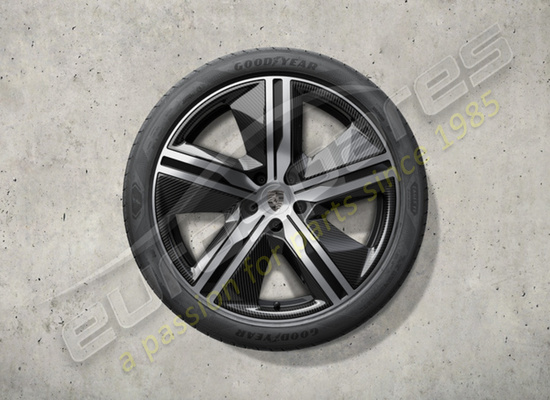 nouveau porsche 22 ensemble de roues et pneus d'été au design exclusif de pouces - avec aeroblades carbon numéro de pièce 95c044660q