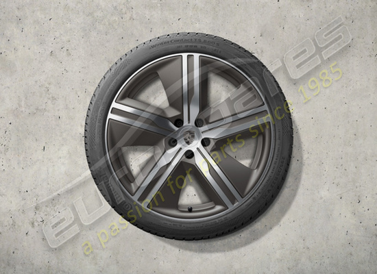 nouveau porsche 22 ensemble de roues et pneus d'hiver au design exclusif de pouces - peints en turbonite numéro de pièce 95c044600p