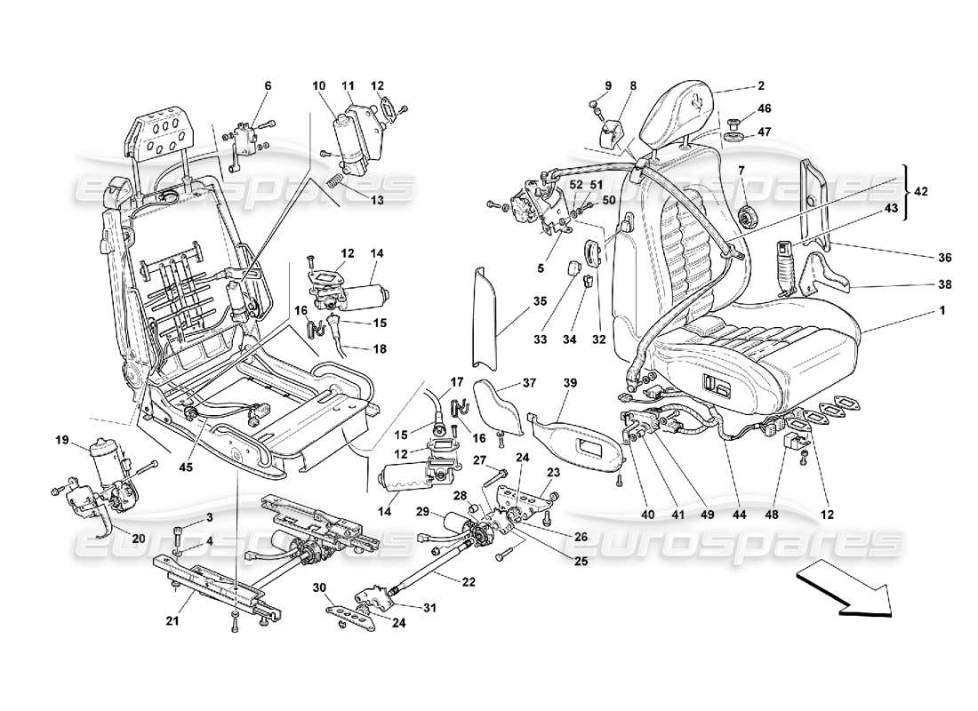 schéma de pièce contenant le numéro de pièce 550interior