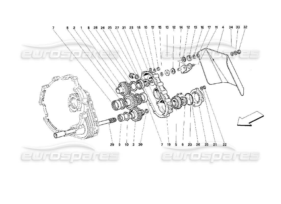 ferrari 512 m boîte de vitesses schéma des pièces