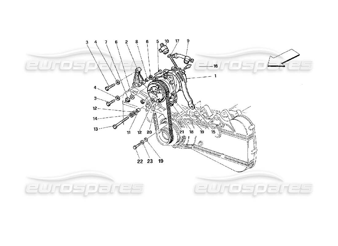 ferrari 512 m compresseur de climatisation schéma des pièces