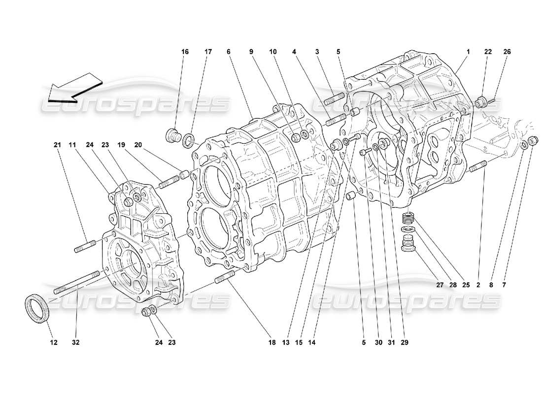 ferrari 550 maranello boîte de vitesses schéma des pièces