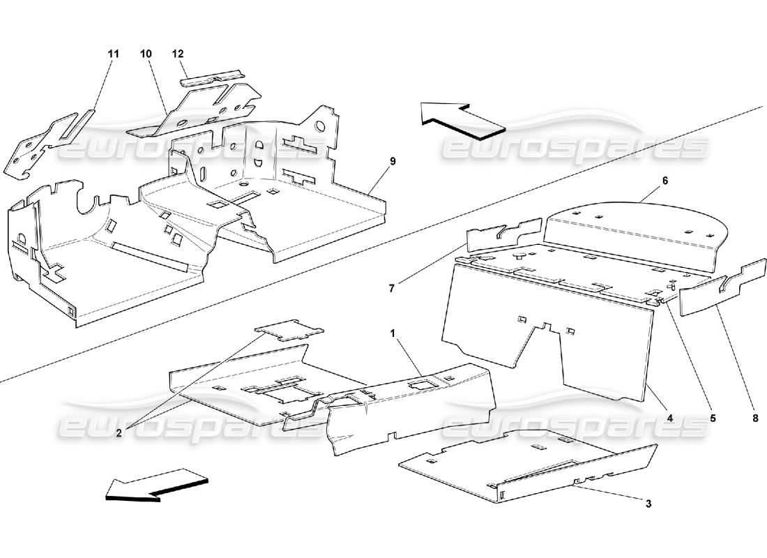 ferrari 550 maranello isolations de l'habitacle - ne convient pas au diagramme de pièce gd