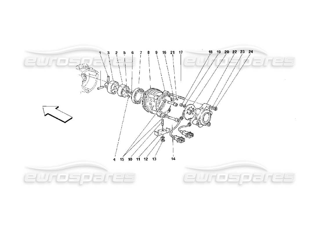 ferrari 512 m schéma des pièces d'allumage du moteur