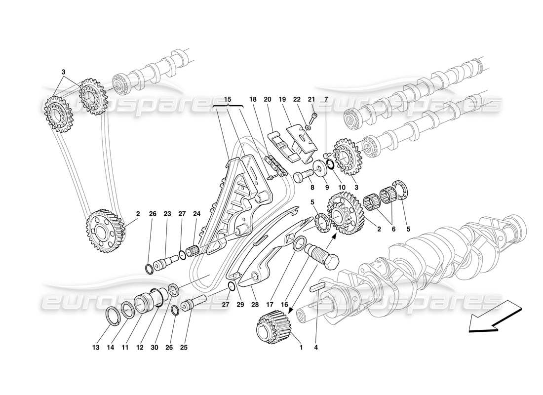 ferrari f50 chronométrage - contrôles schéma des pièces