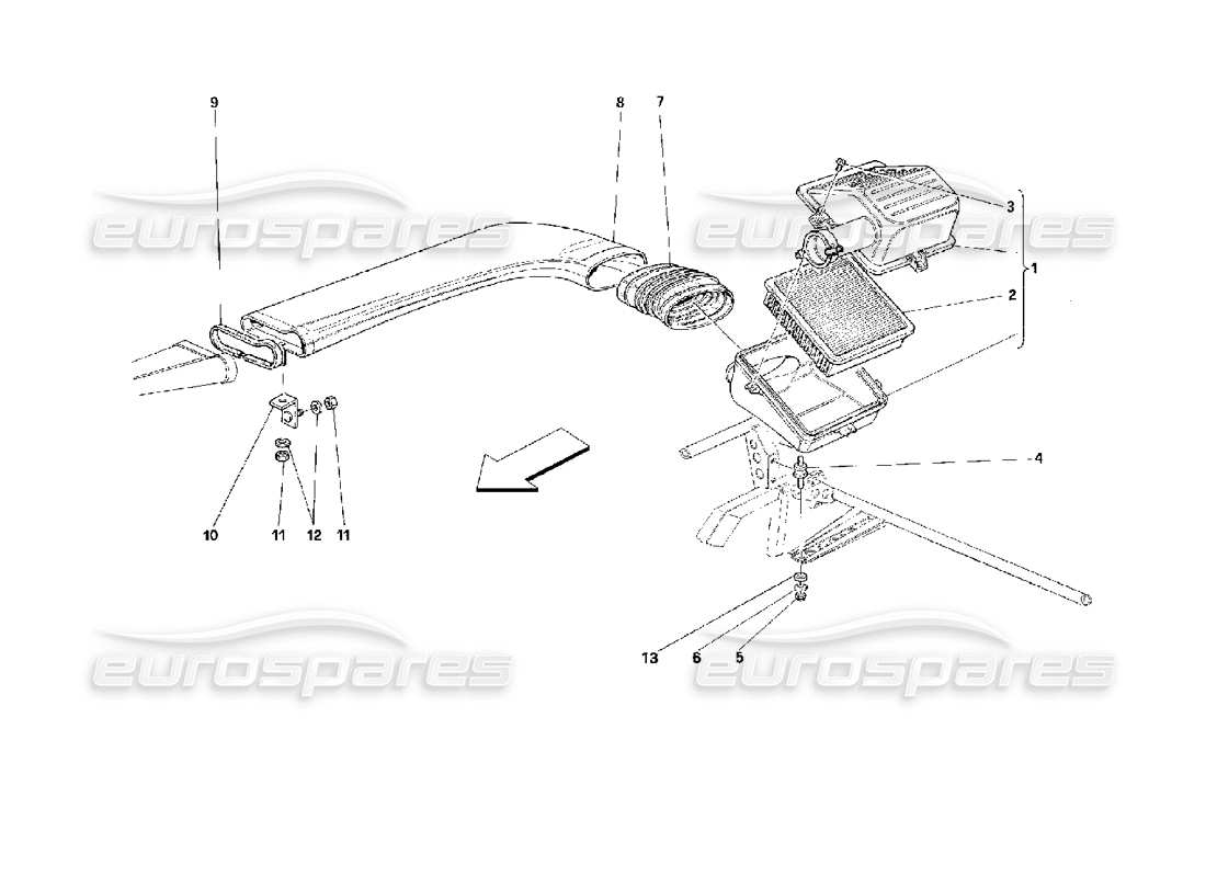 ferrari 512 m prise d'air schéma des pièces