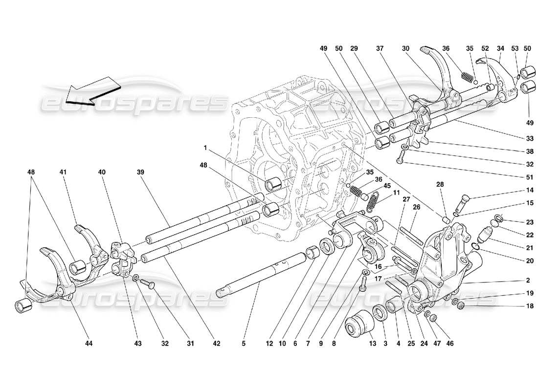 ferrari 456 m gt/m gta commandes intérieures de la boîte de vitesses – pas pour 456m diagramme de pièces gta