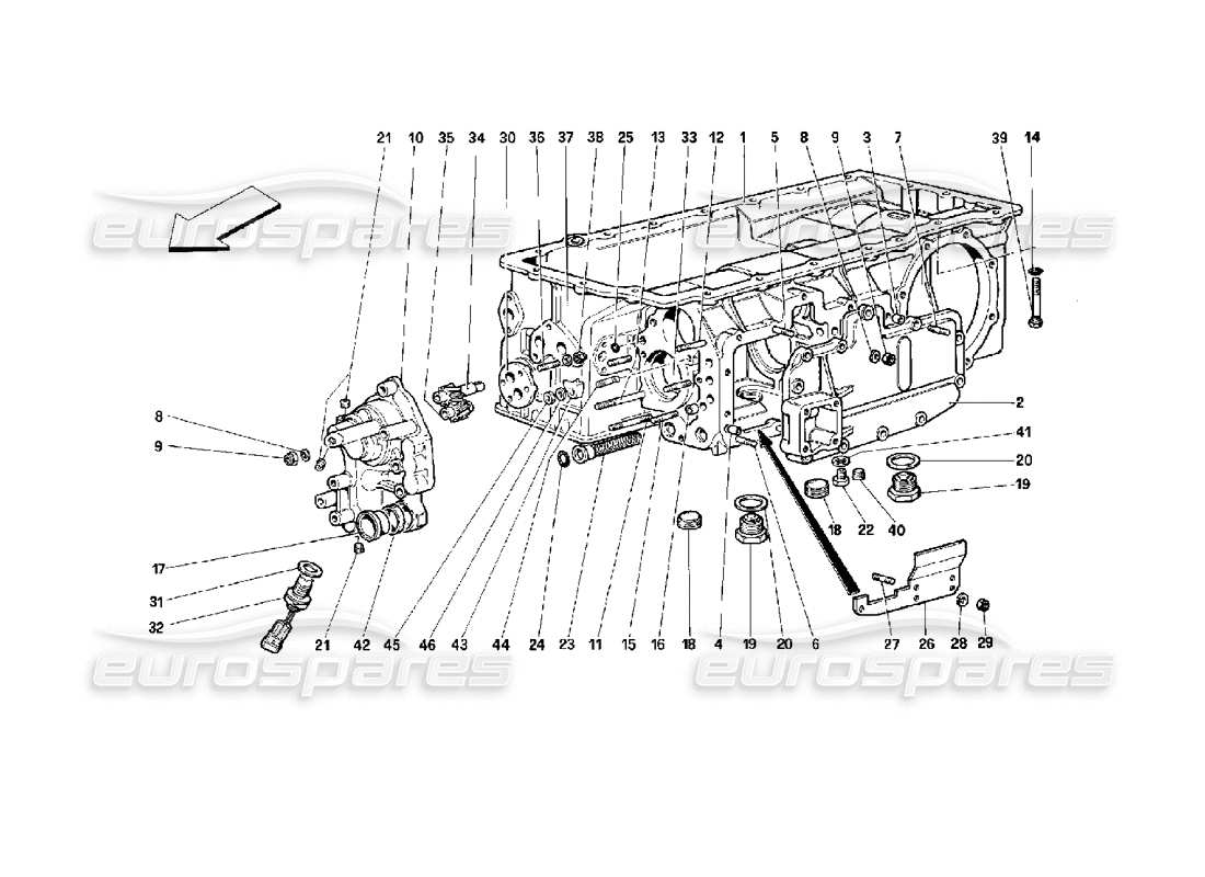 ferrari 512 m schéma des pièces de la boîte de vitesses