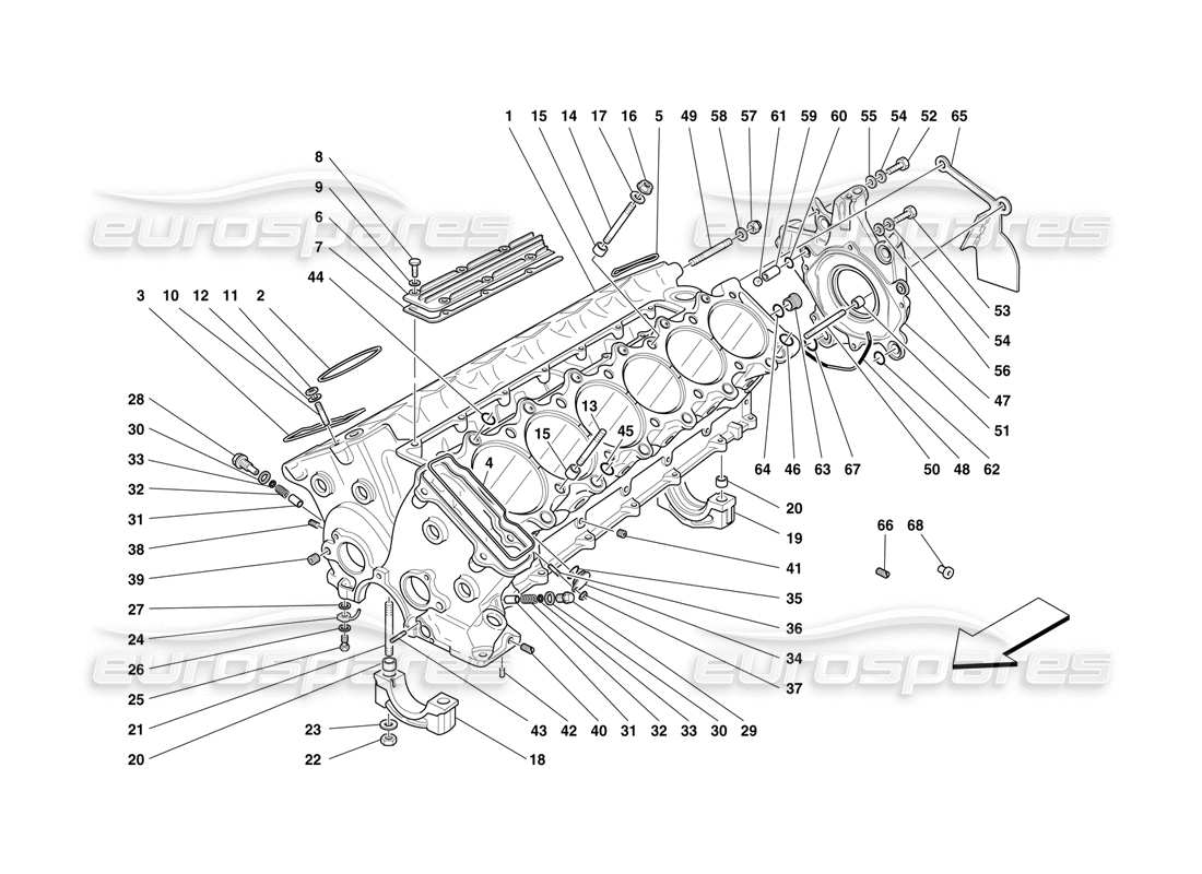 FERRARI F50 CARTER SCHÉMA DES PIÈCES ferrari f50 carter schéma des pièces