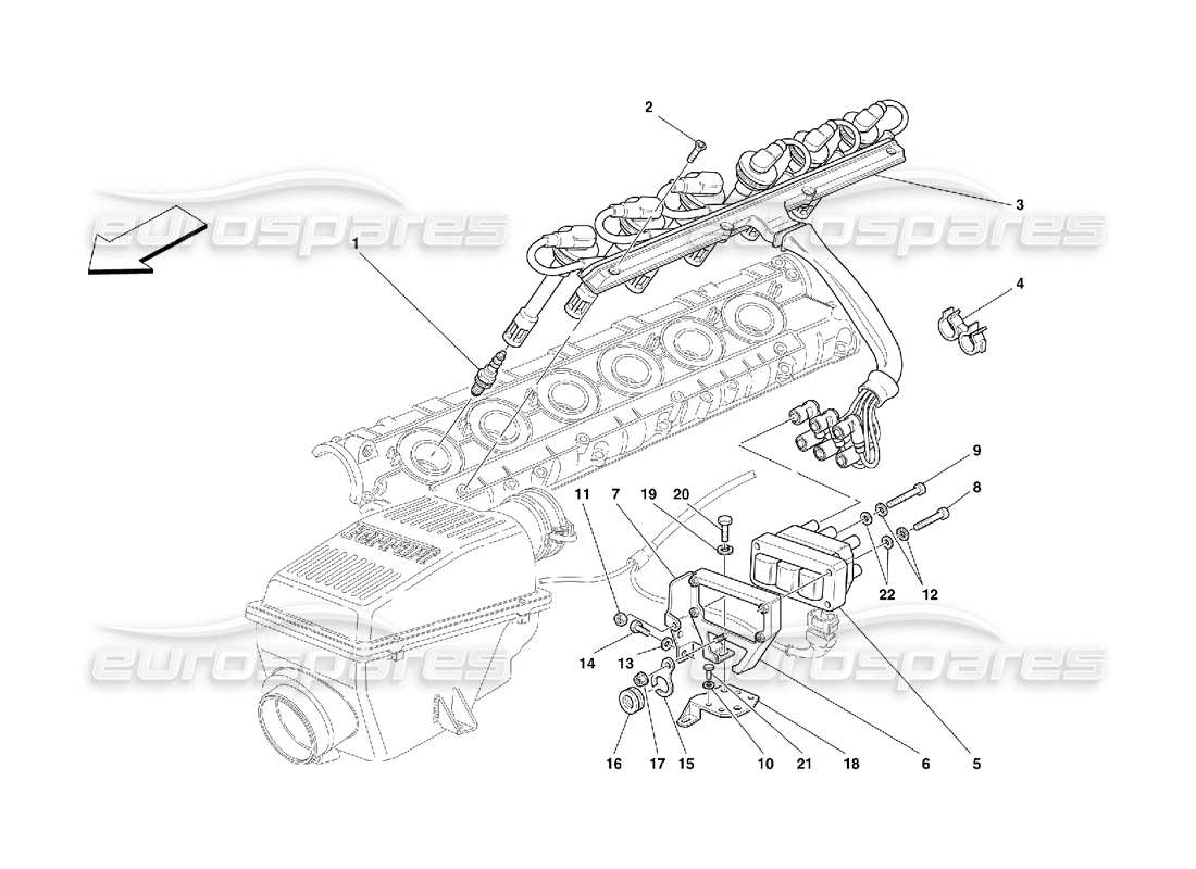 ferrari 456 m gt/m gta dispositif d'allumage schéma des pièces