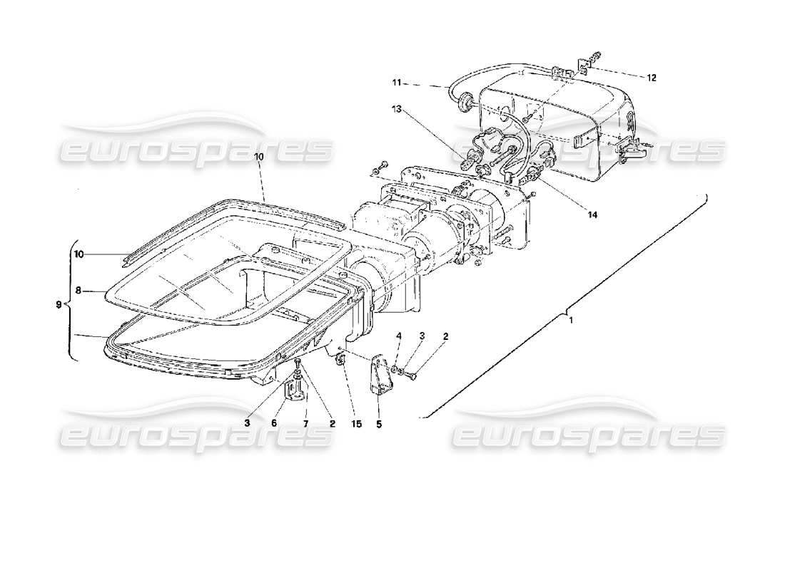 ferrari 512 m schéma des pièces des phares