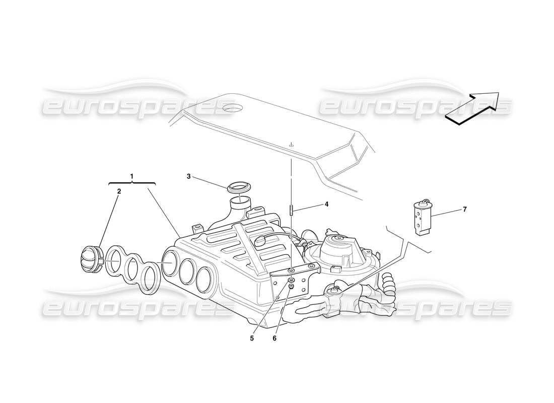 un schéma de pièces du catalogue de pièces ferrari f50