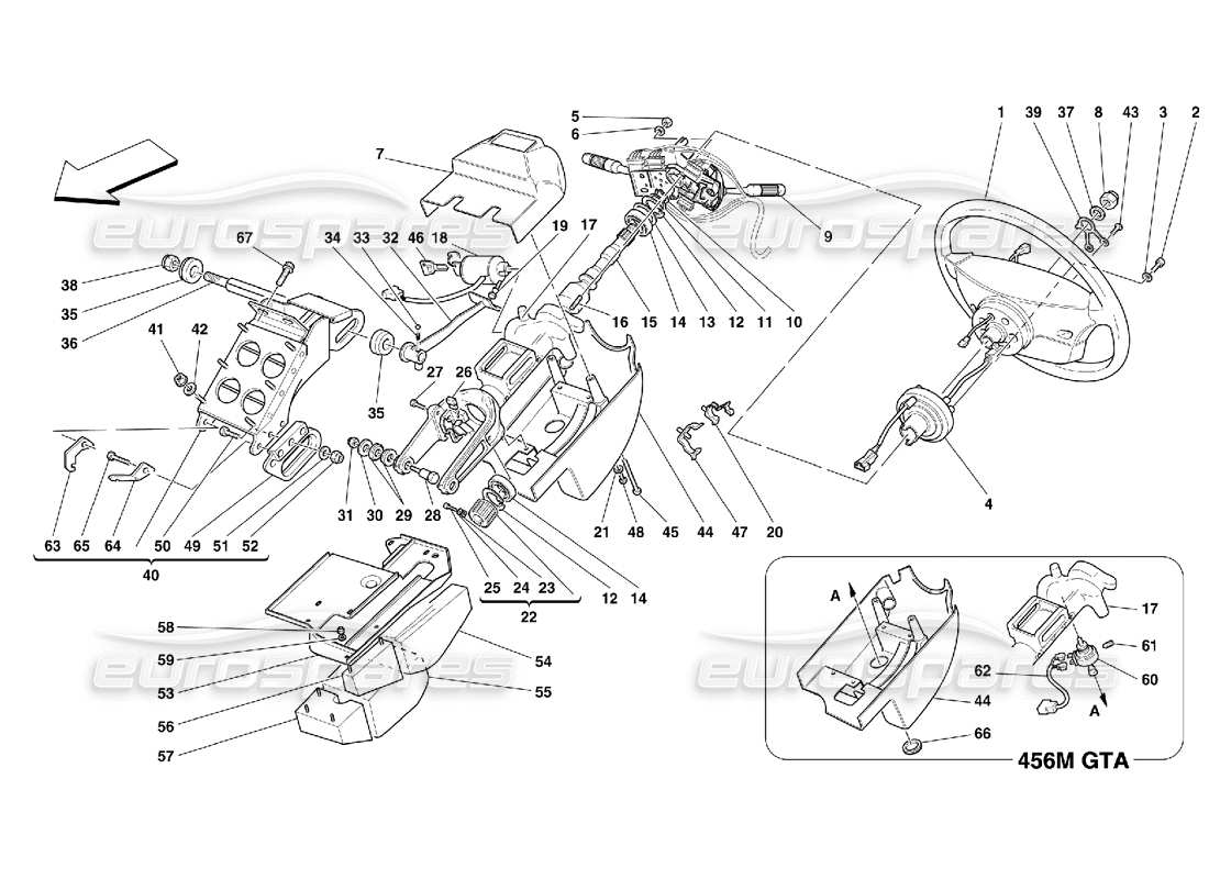 un schéma de pièces du catalogue de pièces ferrari 456