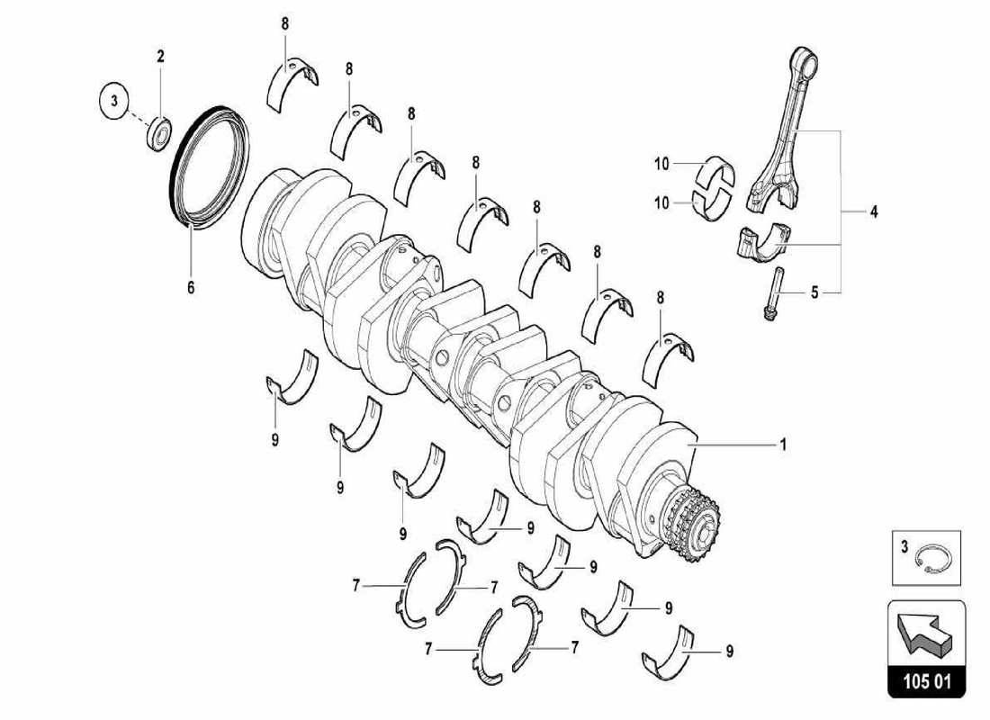 schéma de pièce contenant le numéro de pièce 07m105707ac