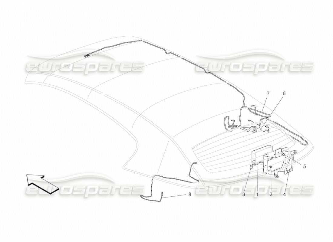 un schéma de pièces du catalogue de pièces maserati grancabrio (2010) 4.7