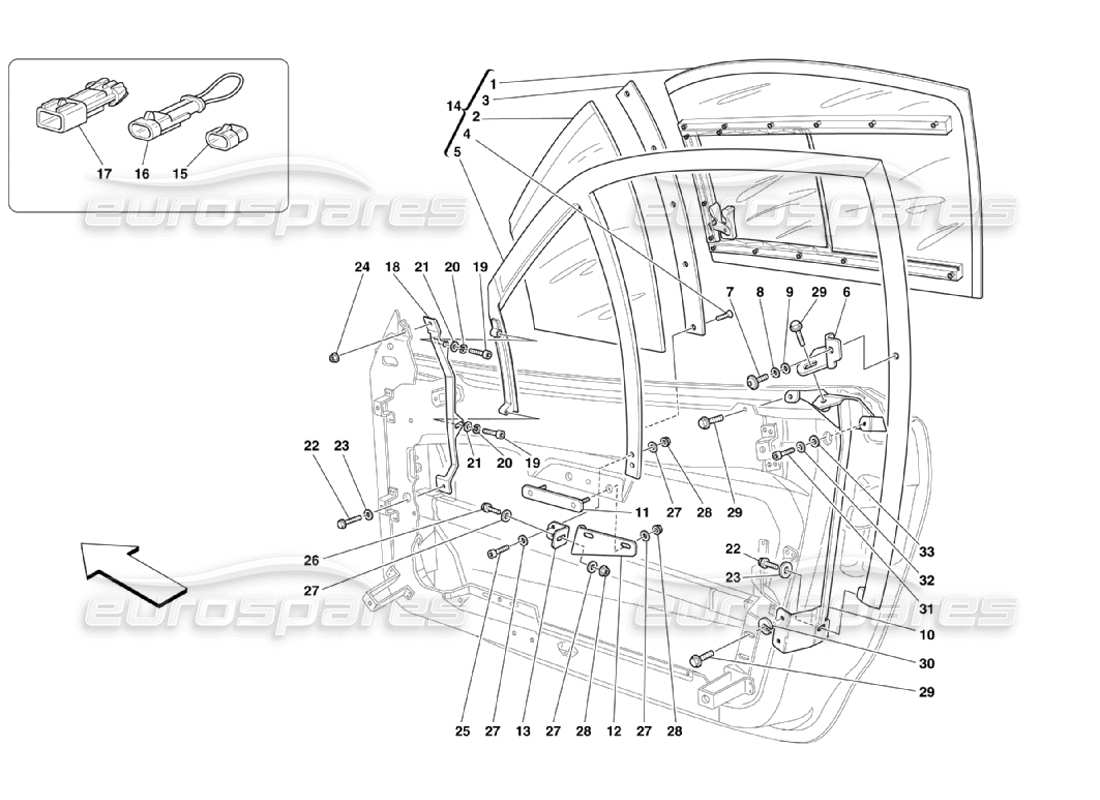 un schéma de pièces du catalogue de pièces ferrari 360 challenge stradale